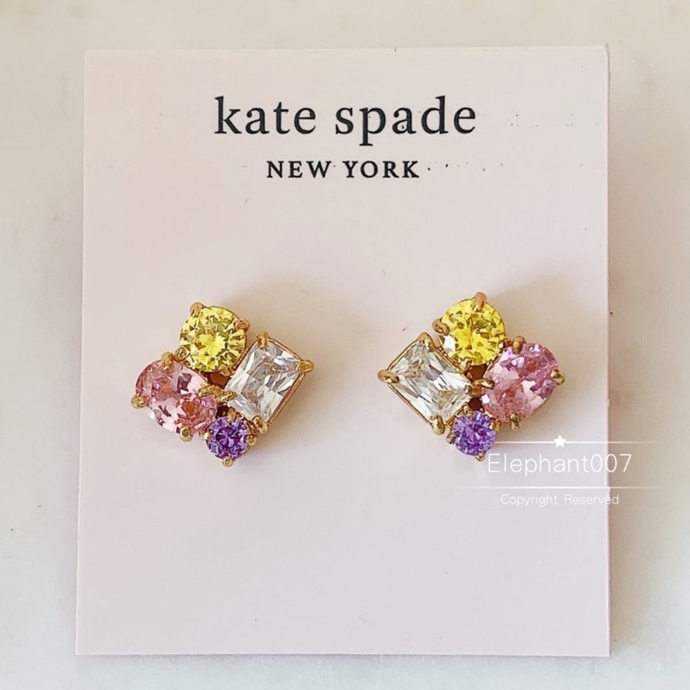 Kate Spade color crystal earrings